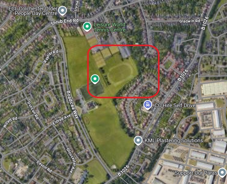 Colchester - Shrub End : Image credit Google maps